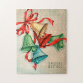 Retro Vintage-kerstbellen Legpuzzel (Verticaal)