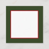 Retro vintage kerstbellen vierkante visitekaartje (Achterkant)