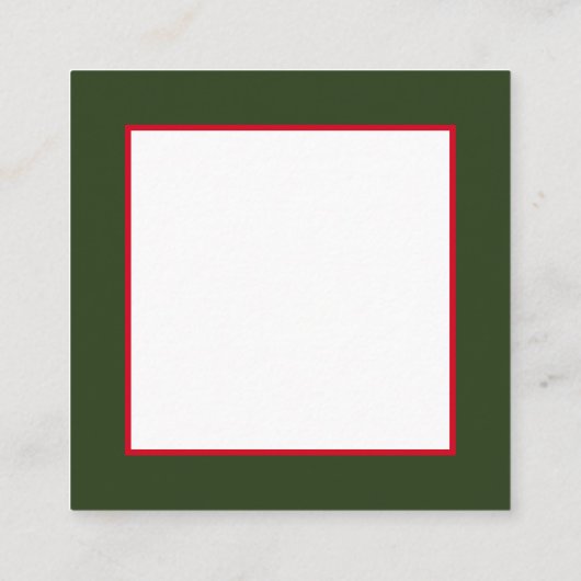 Retro vintage kerstbellen vierkante visitekaartje (Achterkant)