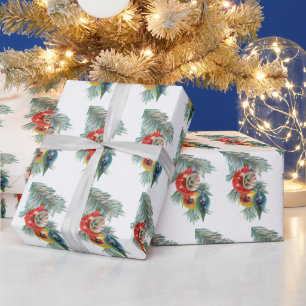 retro vintage kerstbol getild cadeaupapier