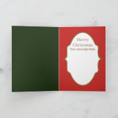 Retro Vintage Kerstbollen Voeg tekstkaart toe Feestdagen Kaart (Binnen)