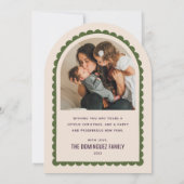 Retro Vintage Kerstboom Cadeaus Kerstkaart Kaart (Achterkant)