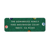 Retro Vintage Kerstboom Retouradres Label (Voorkant)