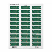 Retro Vintage Kerstboom Retouradres Label (Full Sheet)