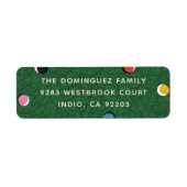 Retro Vintage Kerstboom Retouradres Label (Voorkant)