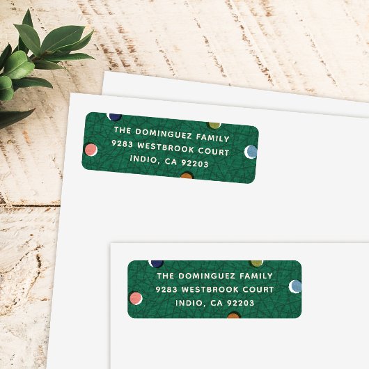 Retro Vintage Kerstboom Retouradres Label