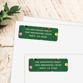 Retro Vintage Kerstboom Retouradres Label