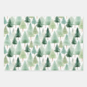 Retro Vintage Kerstboom Vakantiegift Inpakpapier Vel (Voorkant)