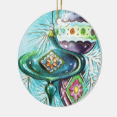 Retro Vintage-kerstboomversiering Keramisch Ornament (Links)