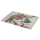 Retro Vintage-kerstcadeaubon voor feestdagen Snijplank (Hoek)