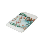 Retro Vintage-kerstcadeautjes voor kerstmis Badmat (Gekanteld)