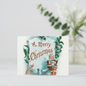 Retro Vintage-kerstcadeautjes voor kerstmis Briefkaart (Staand voorkant)