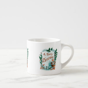Retro Vintage-kerstcadeautjes voor kerstmis Espresso Kop