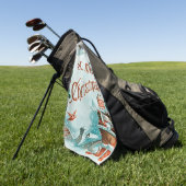 Retro Vintage-kerstcadeautjes voor kerstmis Golfhanddoek (Groen)