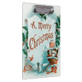 Retro Vintage-kerstcadeautjes voor kerstmis Klembord (Rechts)