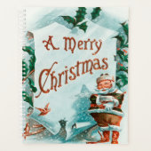 Retro Vintage-kerstcadeautjes voor kerstmis Planner (Voorkant)
