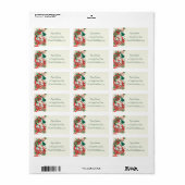 retro vintage kerstcat Holiday Etiket (Full Sheet)