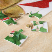 retro vintage kerstcat Holiday Legpuzzel (Zijkant)