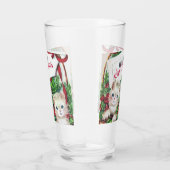 retro vintage kerstcats Holiday Glas (Rechts)