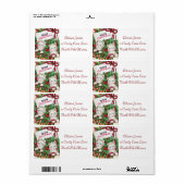retro vintage kerstcats Holiday label (Full Sheet)