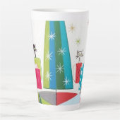 retro vintage kerstcats Holiday Latte Mok (Voorkant)