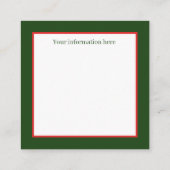 retro vintage kerstcats Holiday Vierkante Visitekaartje (Achterkant)