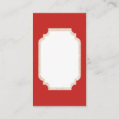 Retro Vintage-kerstdame: berichtkaart Visitekaartje (Achterkant)