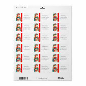 retro vintage kerstdame Holiday label (Full Sheet)