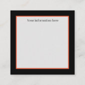 retro vintage kerstdame Square Visitekaartje (Achterkant)