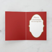 Retro Vintage Kerstdame tekstkaart toevoegen Feestdagen Kaart (Binnen)