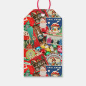 Retro Vintage Kerstdecoraties II Cadeaulabel (Achterkant)