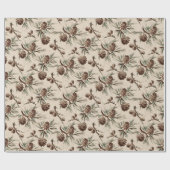 Retro Vintage-kerstdenkers Cadeaupapier (Vlak)