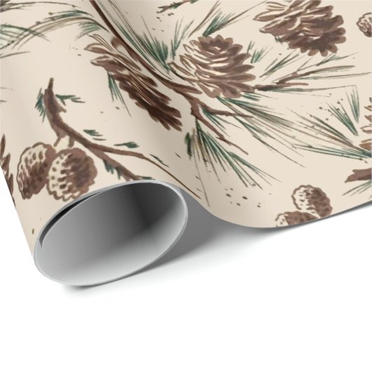 Retro Vintage-kerstdenkers Cadeaupapier (Rol Hoek)