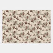 Retro Vintage-kerstdenkers Inpakpapier Vel (Voorkant)