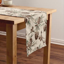 Retro Vintage-kerstdenkers Korte Tafelloper