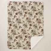 Retro Vintage-kerstdenkers Sherpa Deken (Voorkant)