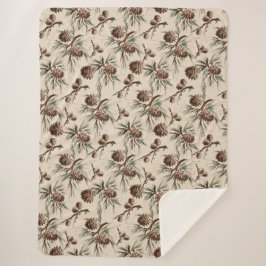 Retro Vintage-kerstdenkers Sherpa Deken