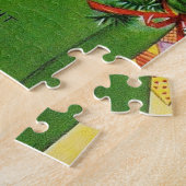Retro Vintage-kerstdromen Festive puzzel (Zijkant)