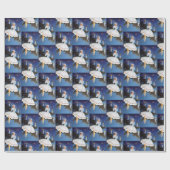 Retro vintage kerstfeest cadeaupapier (Vlak)