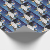 Retro vintage kerstfeest cadeaupapier (Hoek)