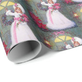 Retro vintage kerstfeest cadeaupapier (Rol Hoek)