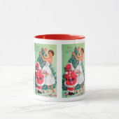 Retro Vintage-kerstfeest-feestdag-mok Mok (Midden)