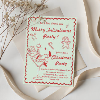 Retro Vintage Kerstfeest Kaart