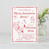 Retro Vintage Kerstfeest Kaart (Staand voorkant)