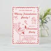 Retro Vintage Kerstfeest Kaart (Staand voorkant)