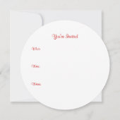 Retro Vintage Kerstfeest Ornament Uitnodigingen (Achterkant)