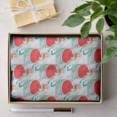 Retro Vintage-kerstfeest Tissuepapier (Geschenk)