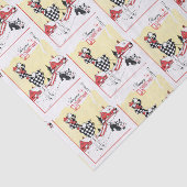 Retro Vintage-kerstfeest Tissuepapier (Detail)