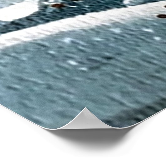 Retro vintage kerstfeestay Angels poster (Hoek)