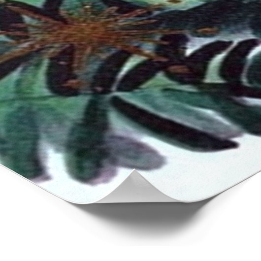 retro vintage kerstfeestay Santa poster (Hoek)